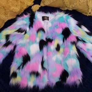 Funky faux fur coat